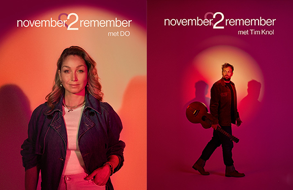 Collage van studiofoto DO en studiofoto Tim voor November 2 Remember 2022 en 2023